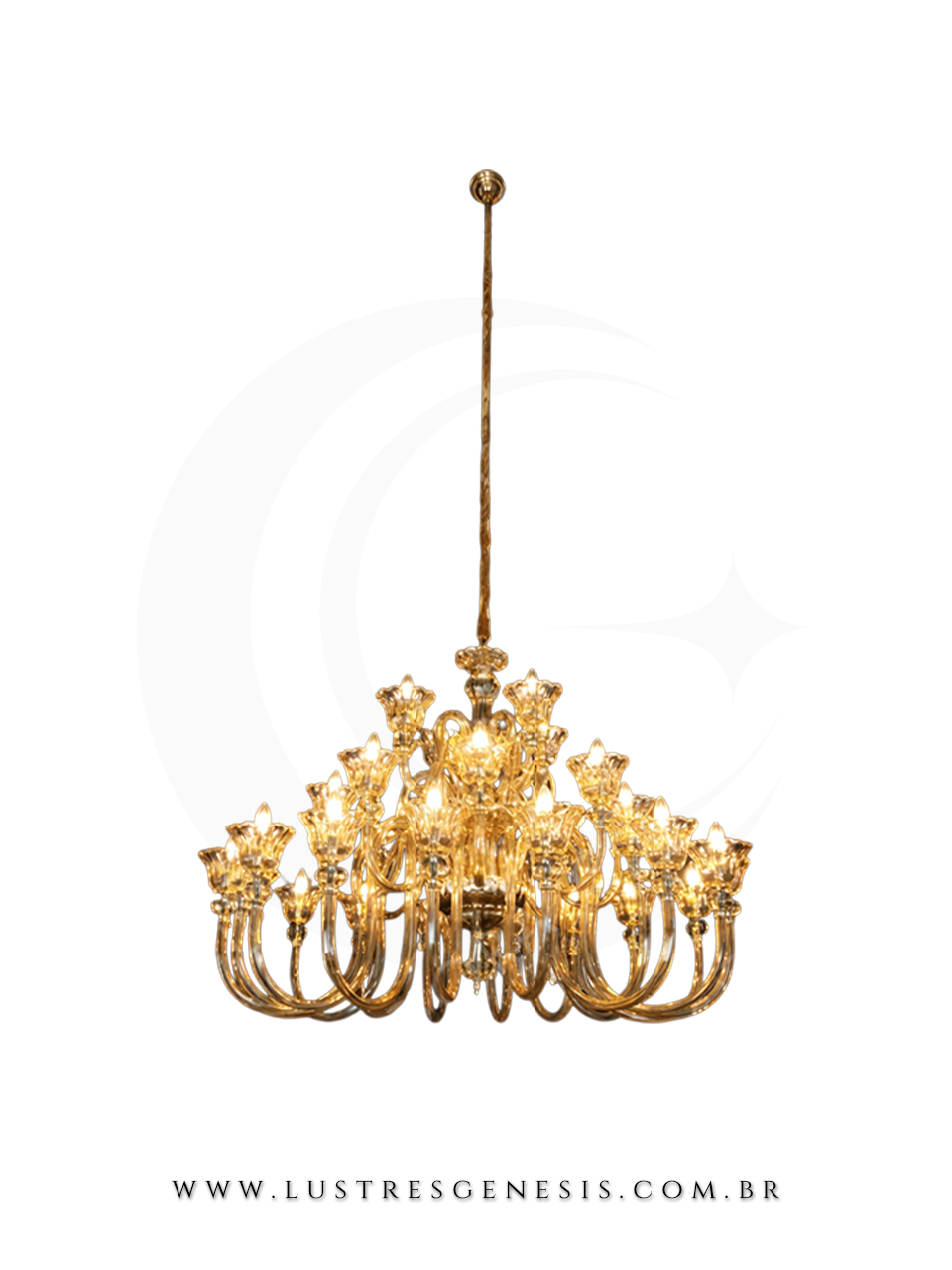 Luminaria de Teto Pendente Contemporaneo Dourado 90cm, Sala de Jantar, Mesa Sala de Jantar, Quarto Casal, Suite Master, Salao